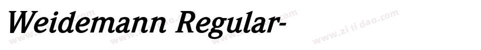 Weidemann Regular字体转换